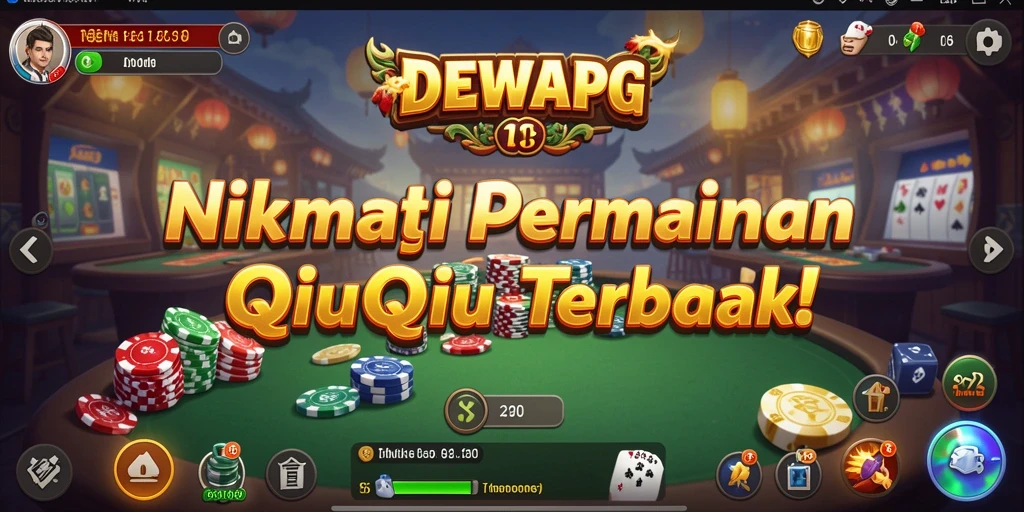 Screenshot DEWAPG menunjukkan serunya bermain QiuQiu.