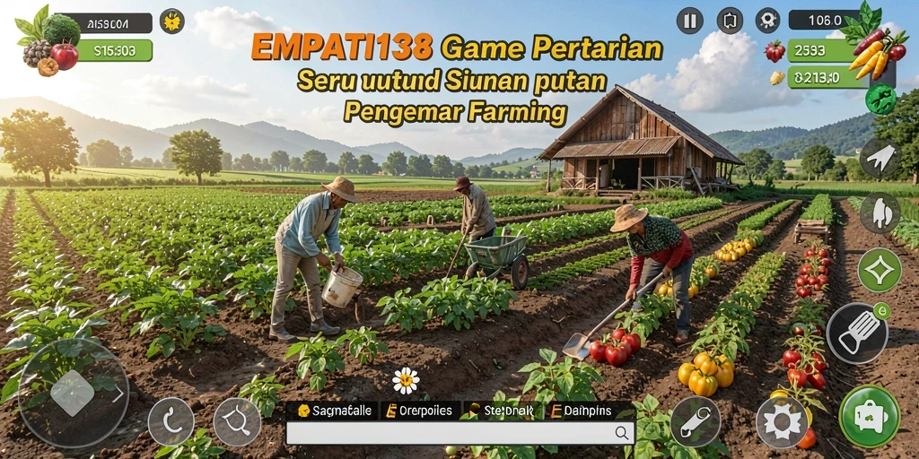 Tampilan gameplay EMPATI138 dengan ladang yang luas dan hewan ternak aktif.