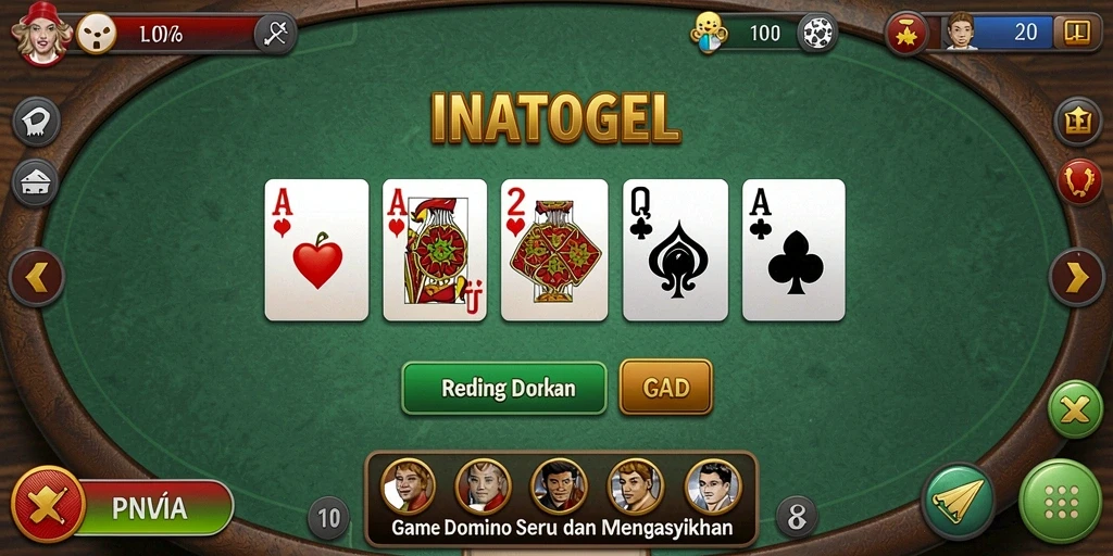 Tampilan gameplay seru dari INATOGEL yang memikat pemain.