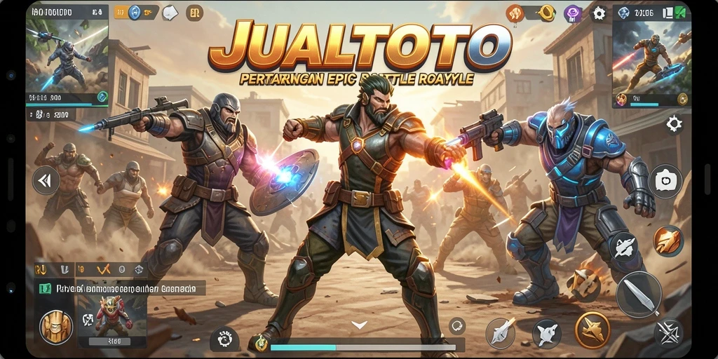 Tampilan seru dari aksi Battle Royale dalam JUALTOTO.