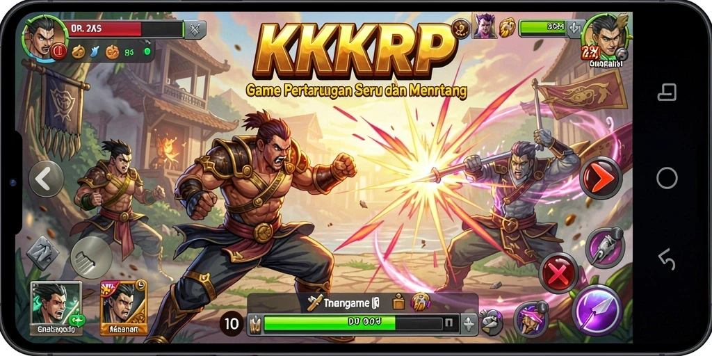 Tampilan permainan <strong>KKRP</strong> dengan aksi pertarungan yang menegangkan.