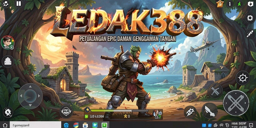 Gameplay seru dalam dunia fantasi dengan pertempuran menegangkan.