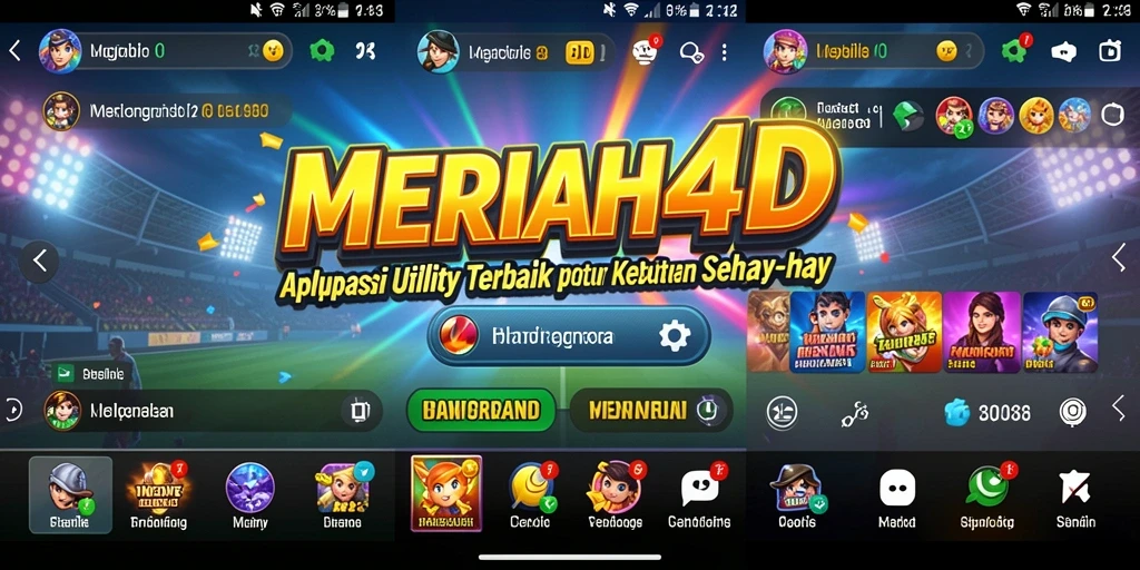 Tampilan aplikasi MERIAH4D dengan fitur-fitur Utility yang lengkap.