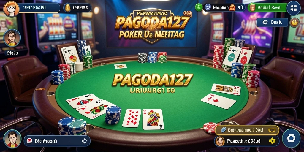 Tangkapan layar PAGODA127 menunjukkan intensitas permainan Poker yang seru.