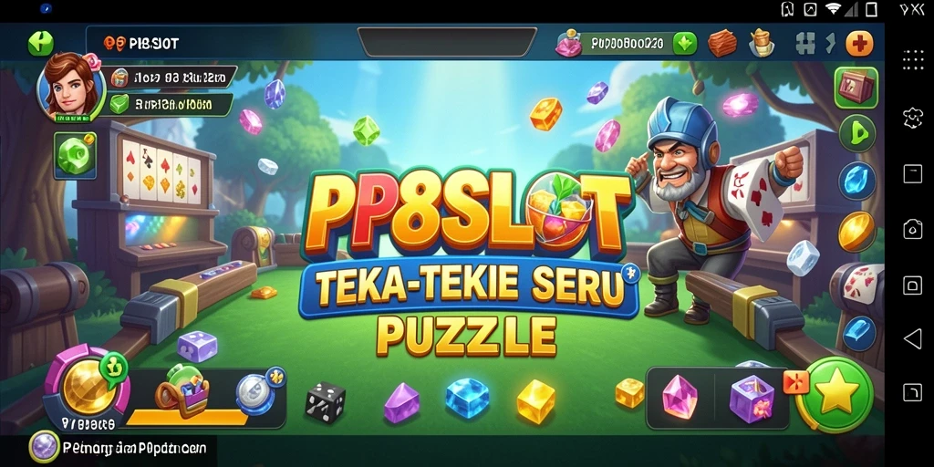 Tangkapan layar gameplay PP8SLOT yang menampilkan teka-teki penuh warna.