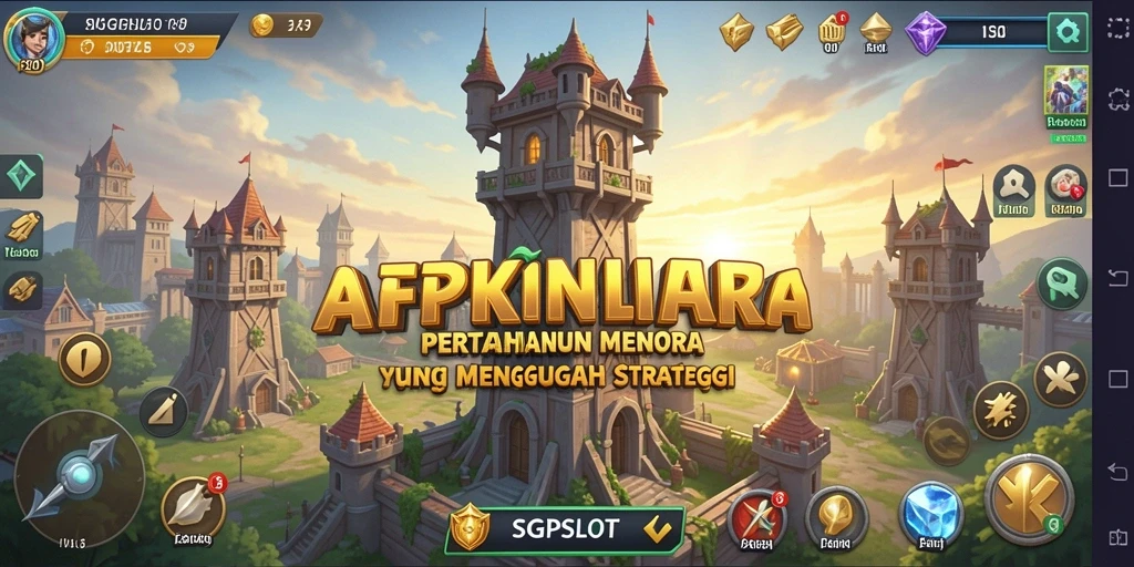 Tampilan gameplay menara pertahanan yang intens di SGPSLOT.