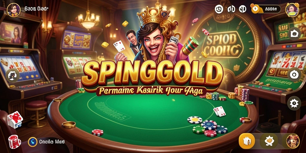 Tangkapan layar SPINGOLD menampilkan gameplay kasino yang seru dan interaktif.
