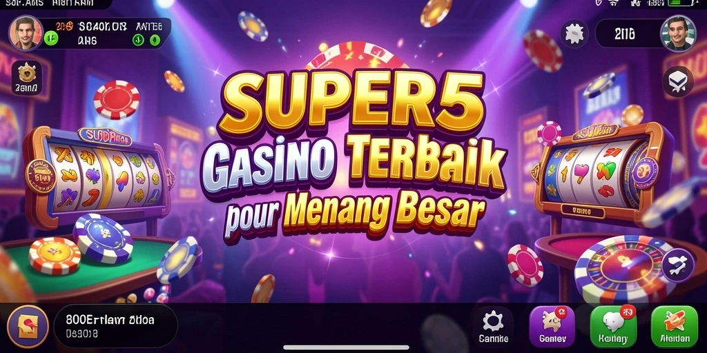 Tampilan menarik dari gameplay Kasino SUPER5 yang mendebarkan.