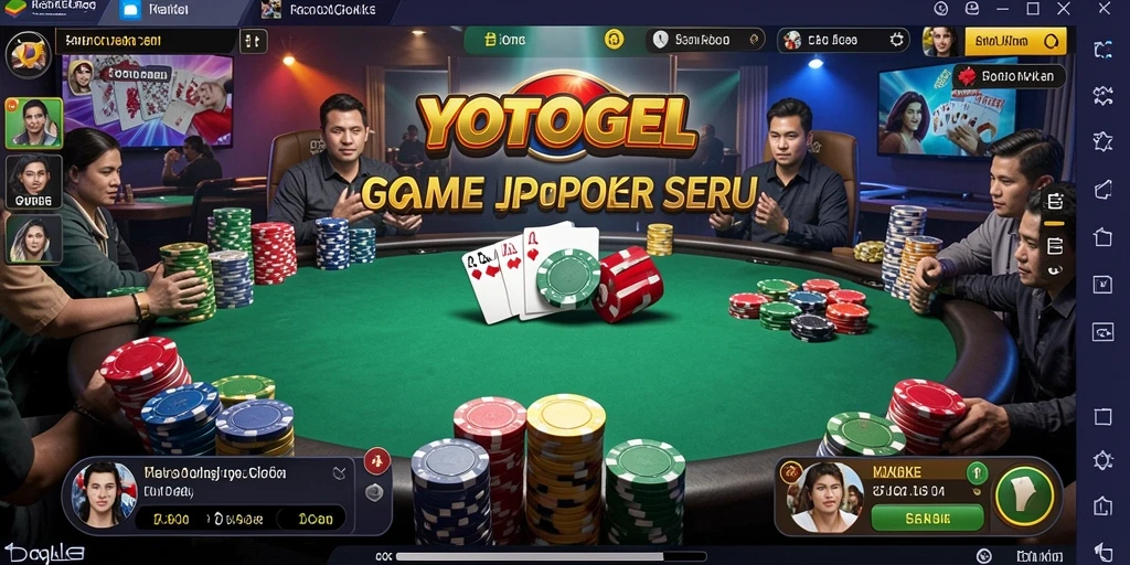 Tampilan screenshot utama YOTOGEL menampilkan gameplay poker yang seru.